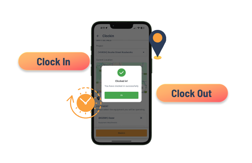 Fat-finger friendly Construction Timesheet Software